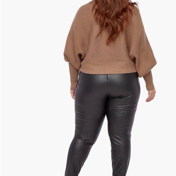 High Rise Faux Leather Leggings by Just Fab, Black Size 2X - Picture 2 of 7
